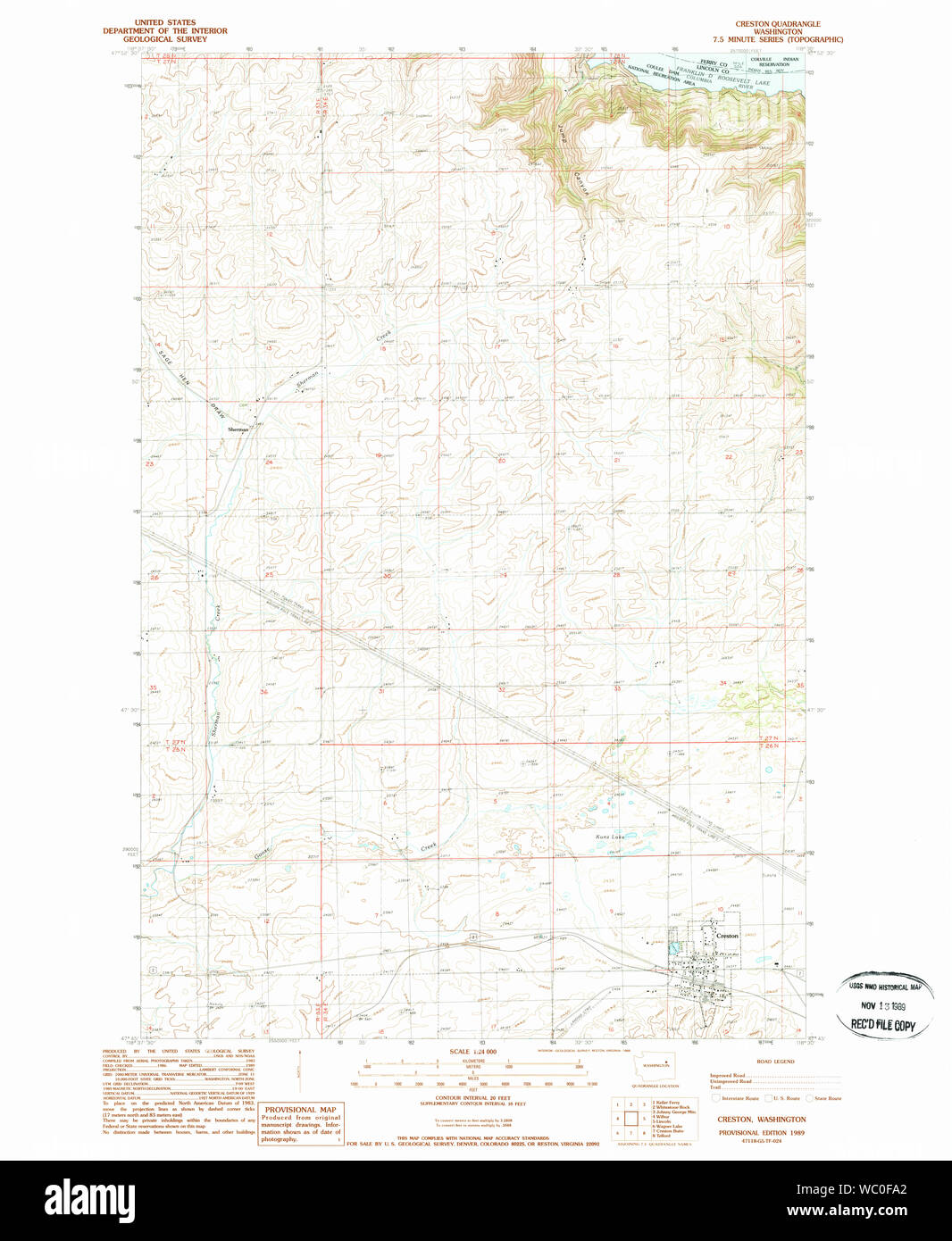 Map of creston hires stock photography and images Alamy