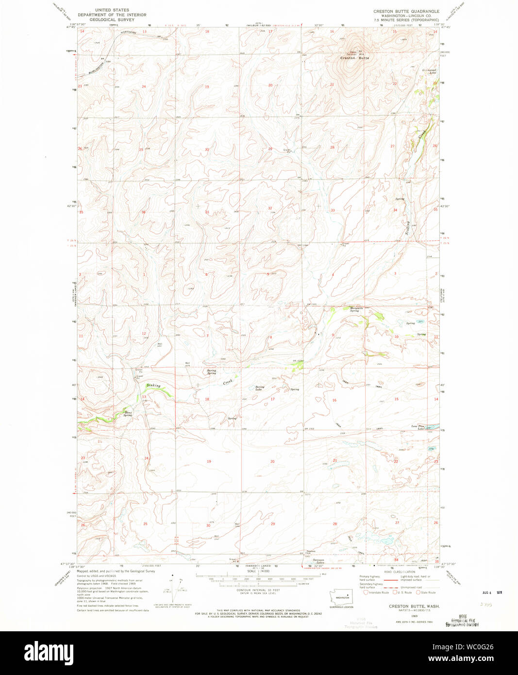 Map of creston hires stock photography and images Alamy