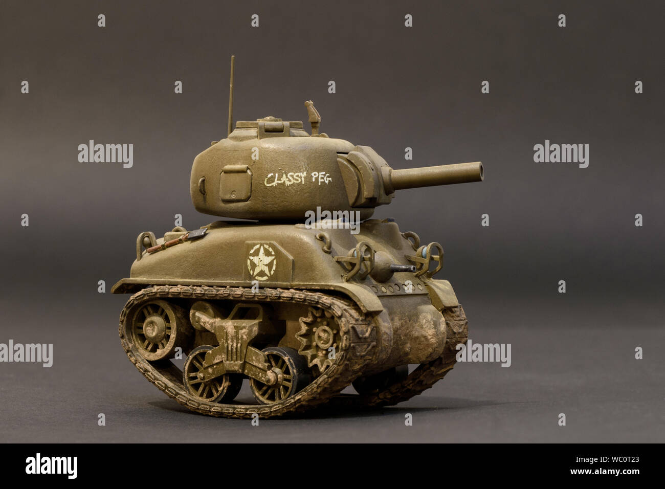 M4A1 toon Sherman Tank Stock Photo