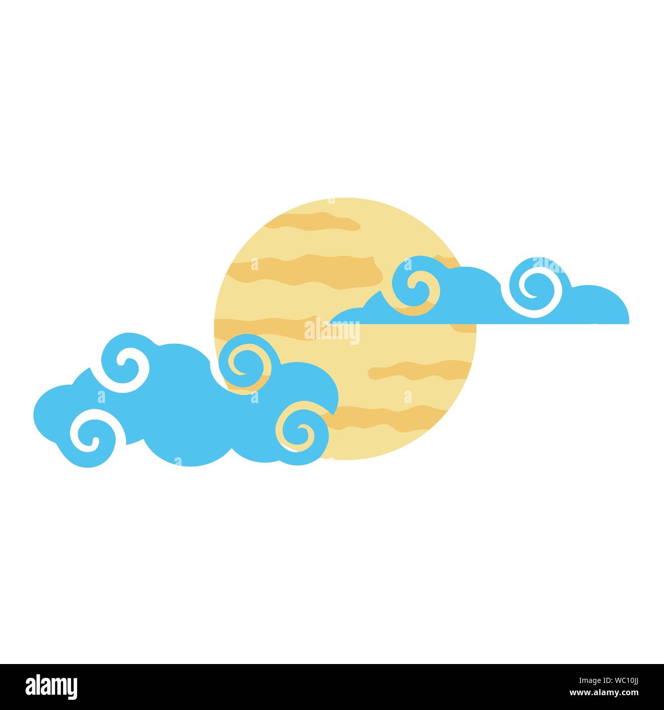 Isolated moon and clouds vector design Stock Vector Image & Art - Alamy