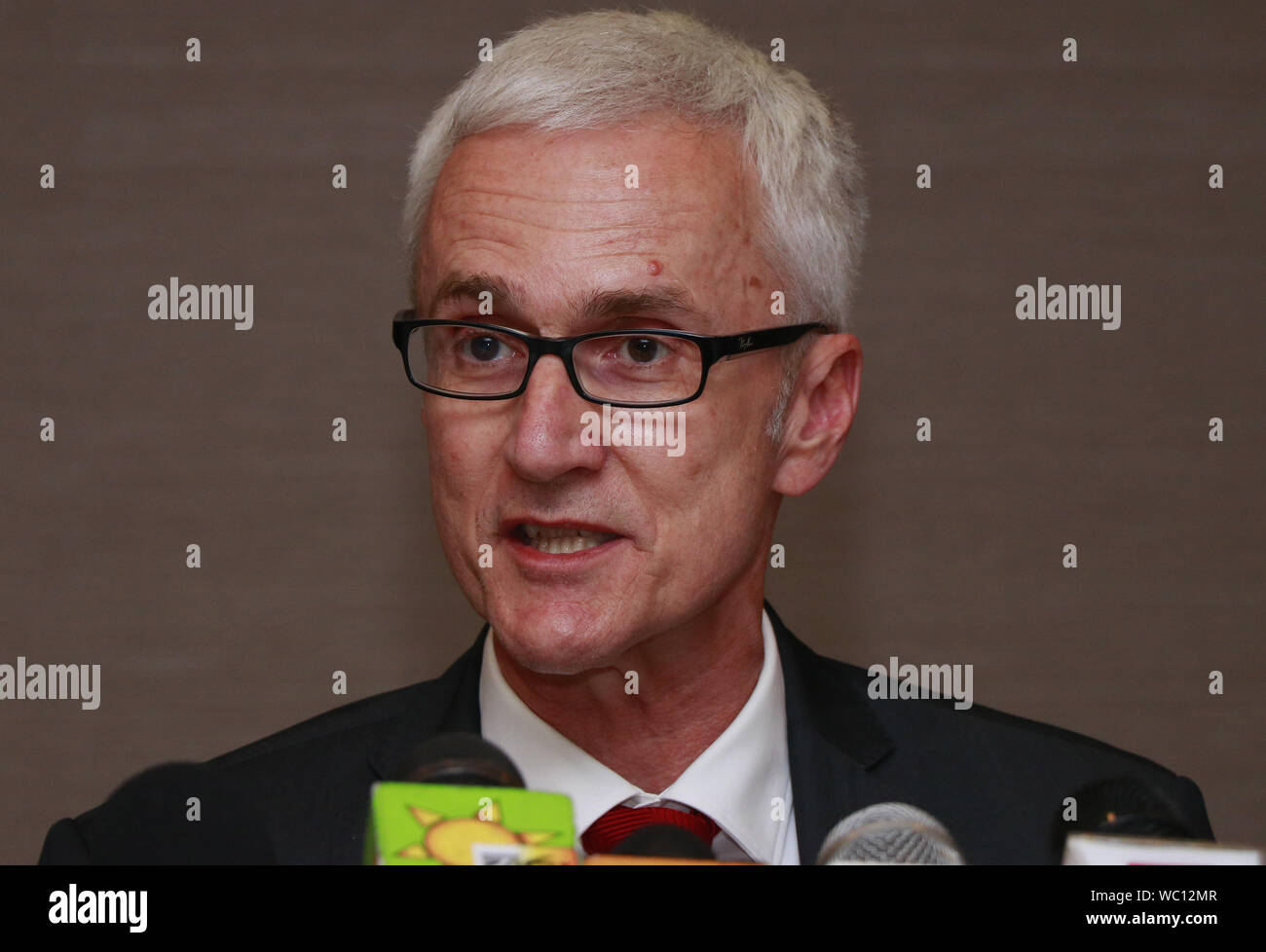 Colombo Sri Lanka 27th Aug 19 Interpol Secretary General Jurgen Stock Speaks During A Press Conference In Colombo On August 27 19 Credit Pradeep Dambarage Zuma Wire Alamy Live News Stock Photo Alamy