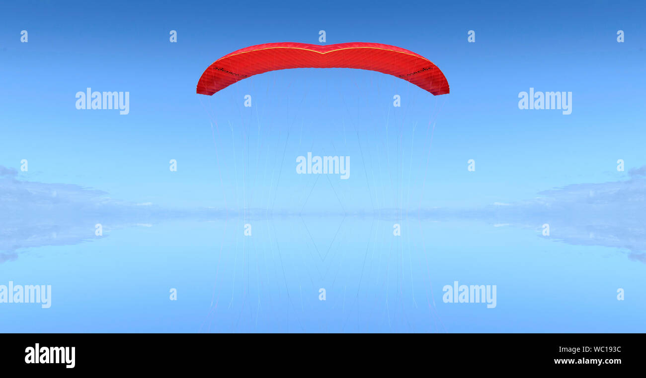 Paragliding Canopy with a twist Stock Photo