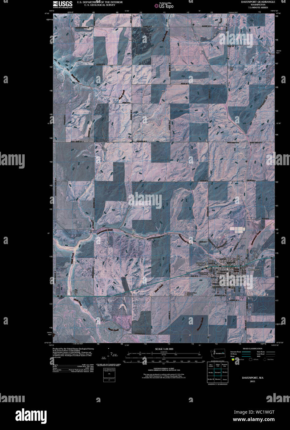 Map of davenport washington hires stock photography and images Alamy