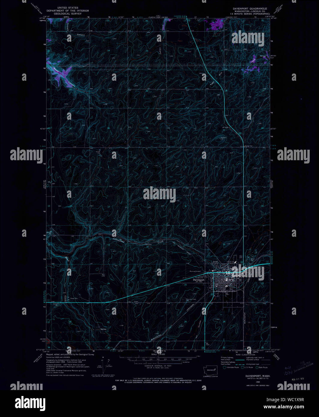 Davenport washington map hires stock photography and images Alamy