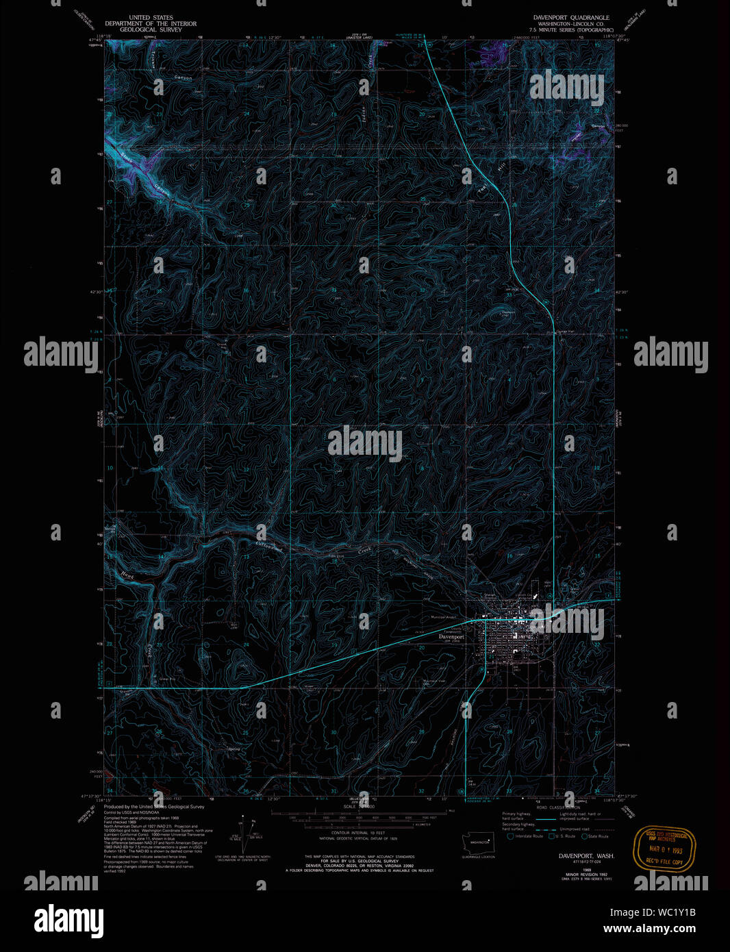 Map of davenport washington hires stock photography and images Alamy