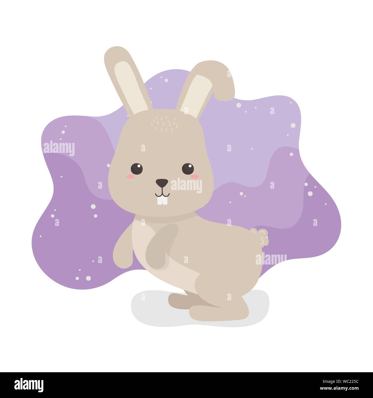 cute rabbit animal farm character vector illustration design Stock ...