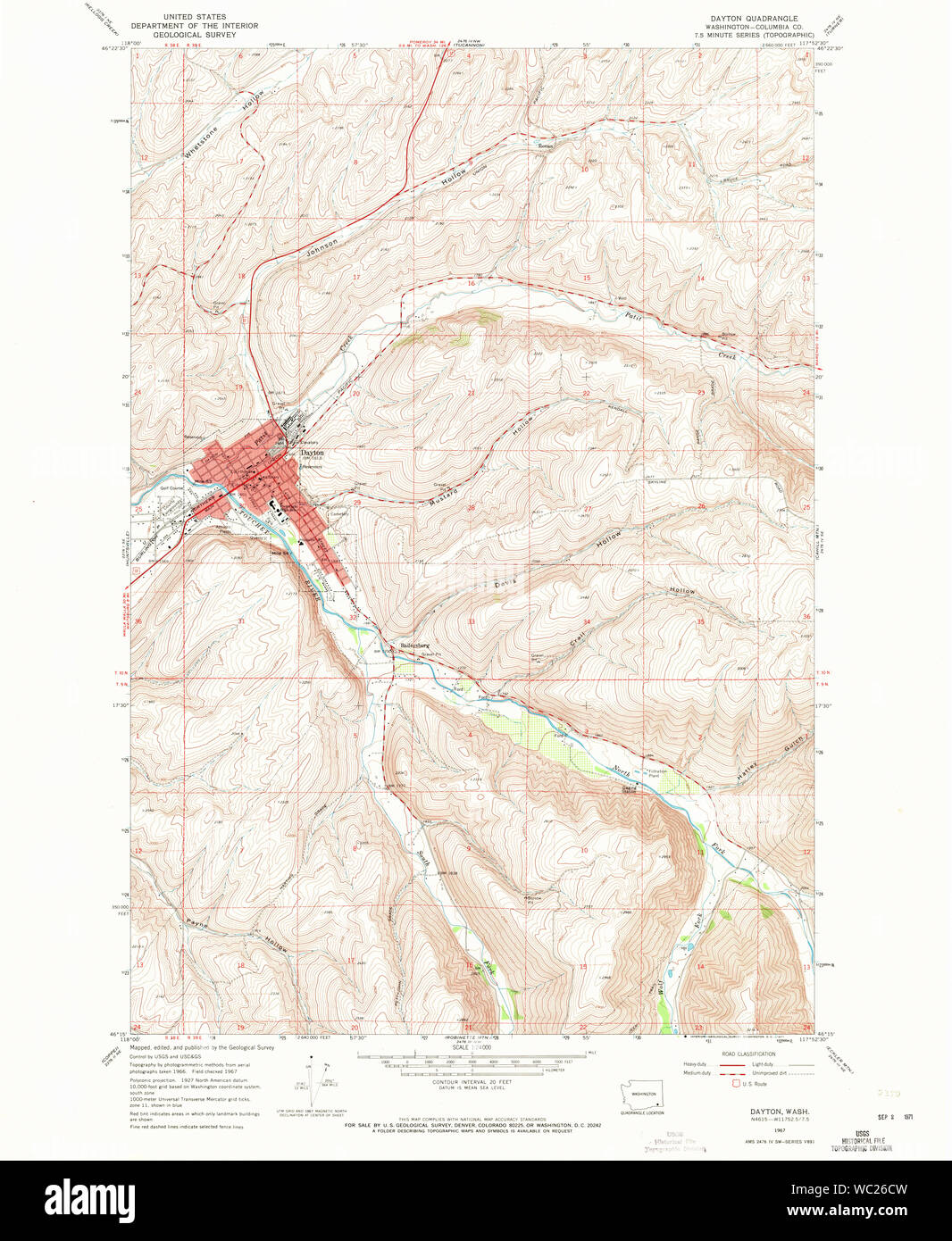 Dayton washington map Cut Out Stock Images & Pictures Alamy