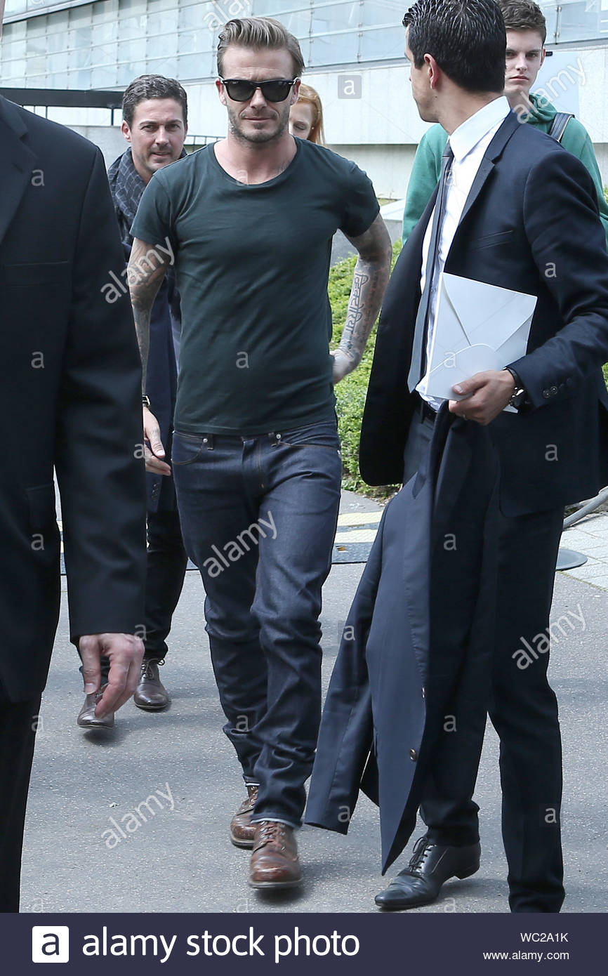 david beckham blue jeans