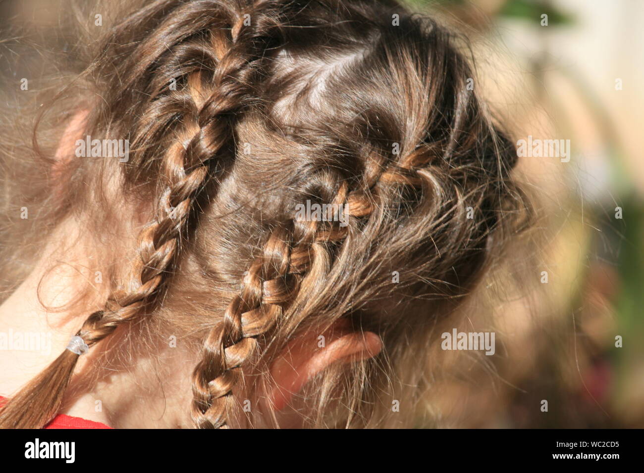 Girl Braids Rear View High Resolution Stock Photography and Images - Alamy