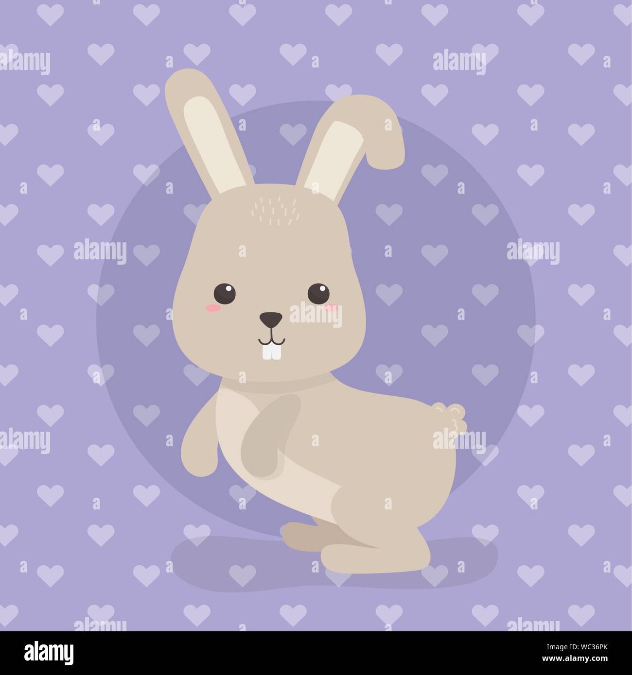 cute rabbit animal farm character vector illustration design Stock ...
