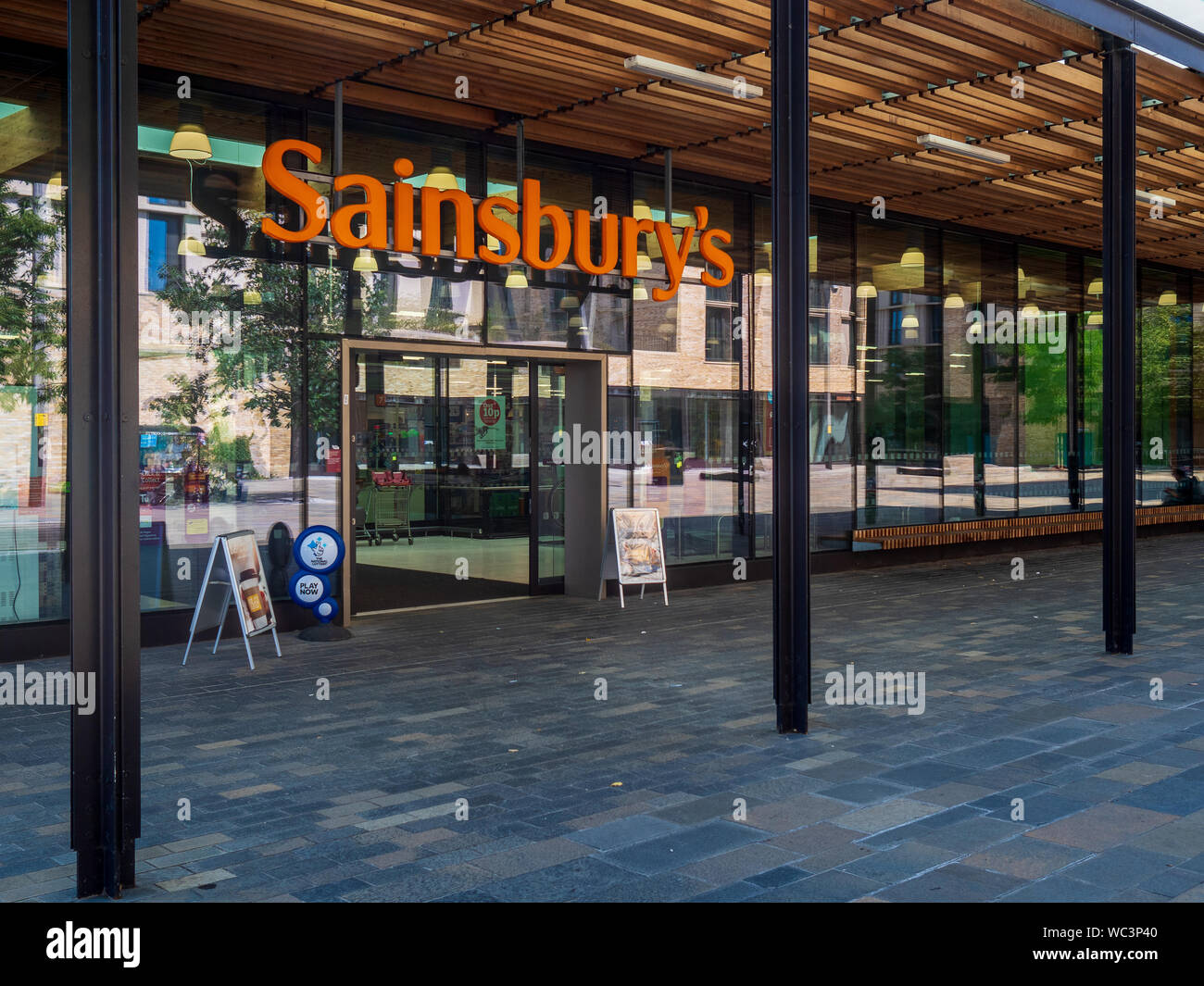 Sainsbury sainsburys entrance supermarket hires stock photography and