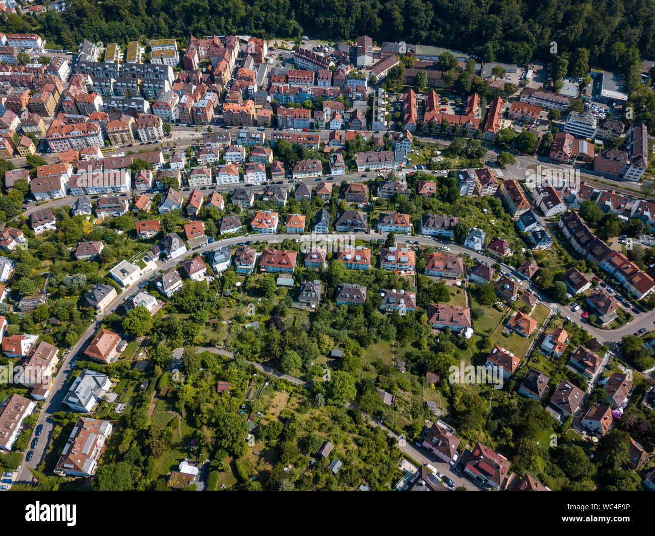 Aerial view downtown stuttgart germany hi-res stock photography and ...