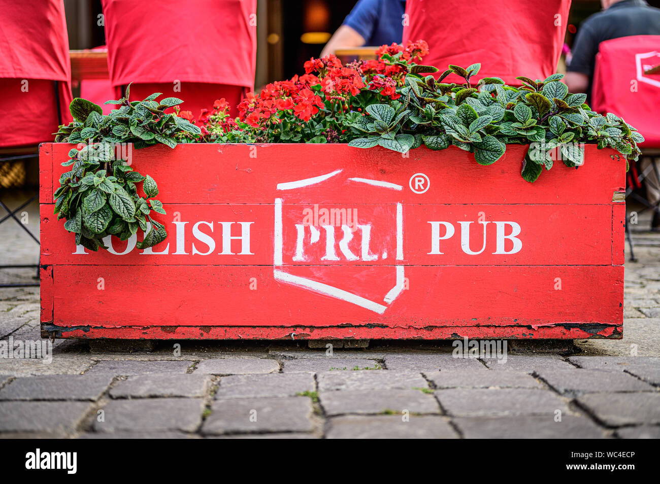 Polish PRL pub in Wroclaw, Old Town Stock Photo