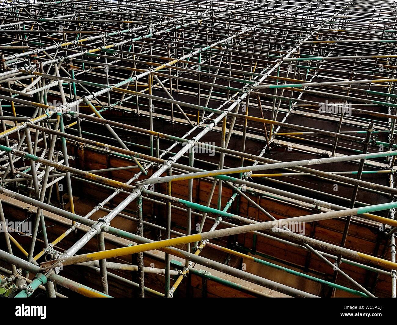 Full Frame Shot Of Scaffoldings Stock Photo