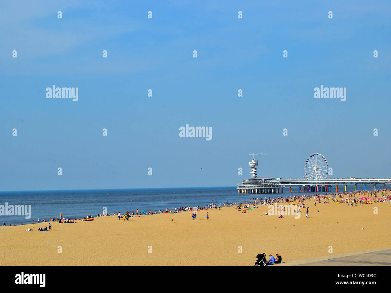 The Hague, Holland. The Scheveningen beach on the North Sea Stock Photo