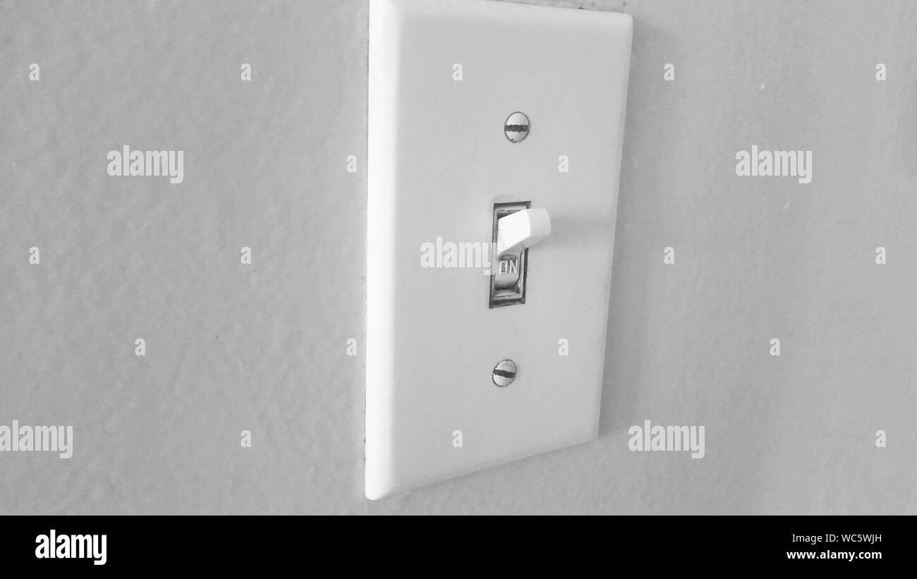 Bathroom Light Switch Black and White Stock Photos & Images Alamy
