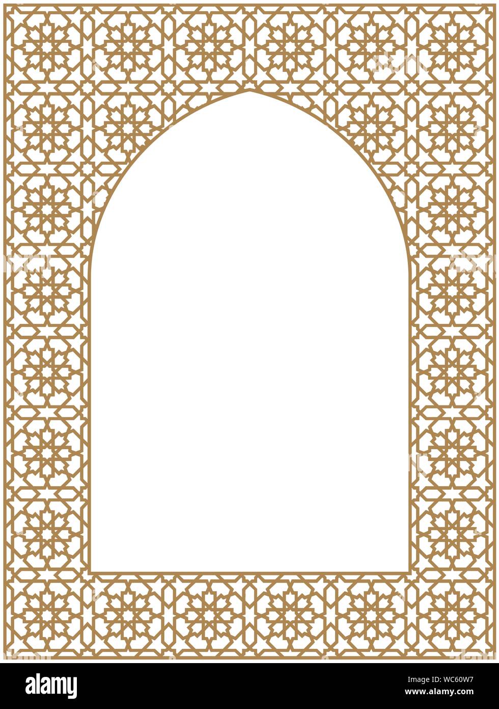 Rectangular frame of the Arabic pattern with proportion three by four ...