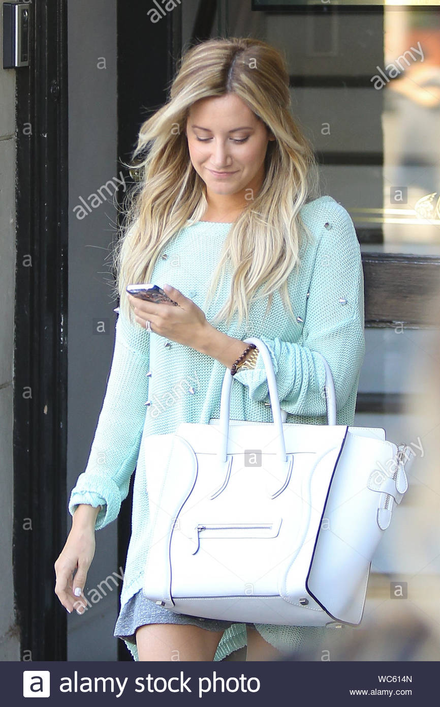 West Hollywood Ca Ashley Tisdale Is A Happy Engaged Woman As