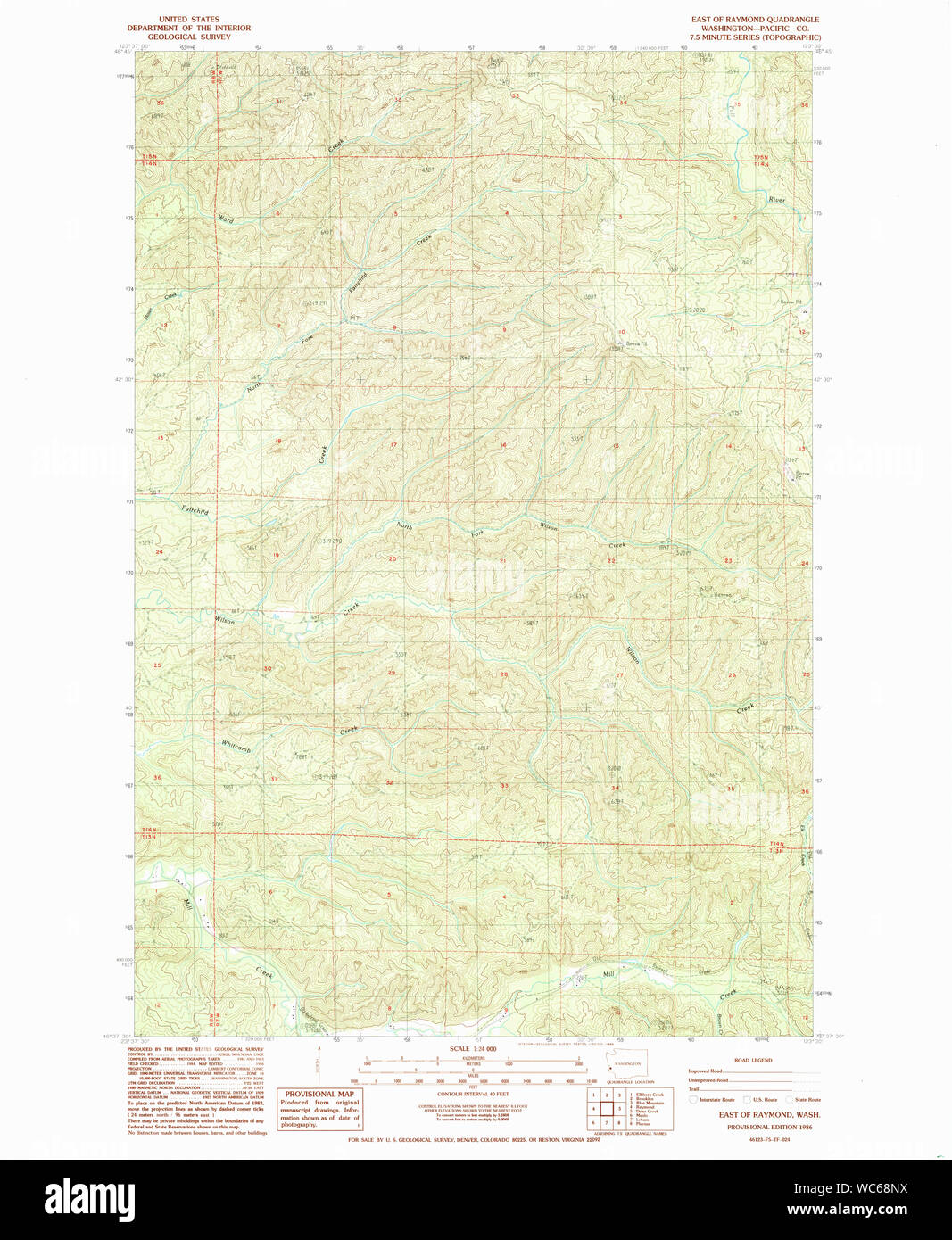 Raymond washington state map hires stock photography and images Alamy