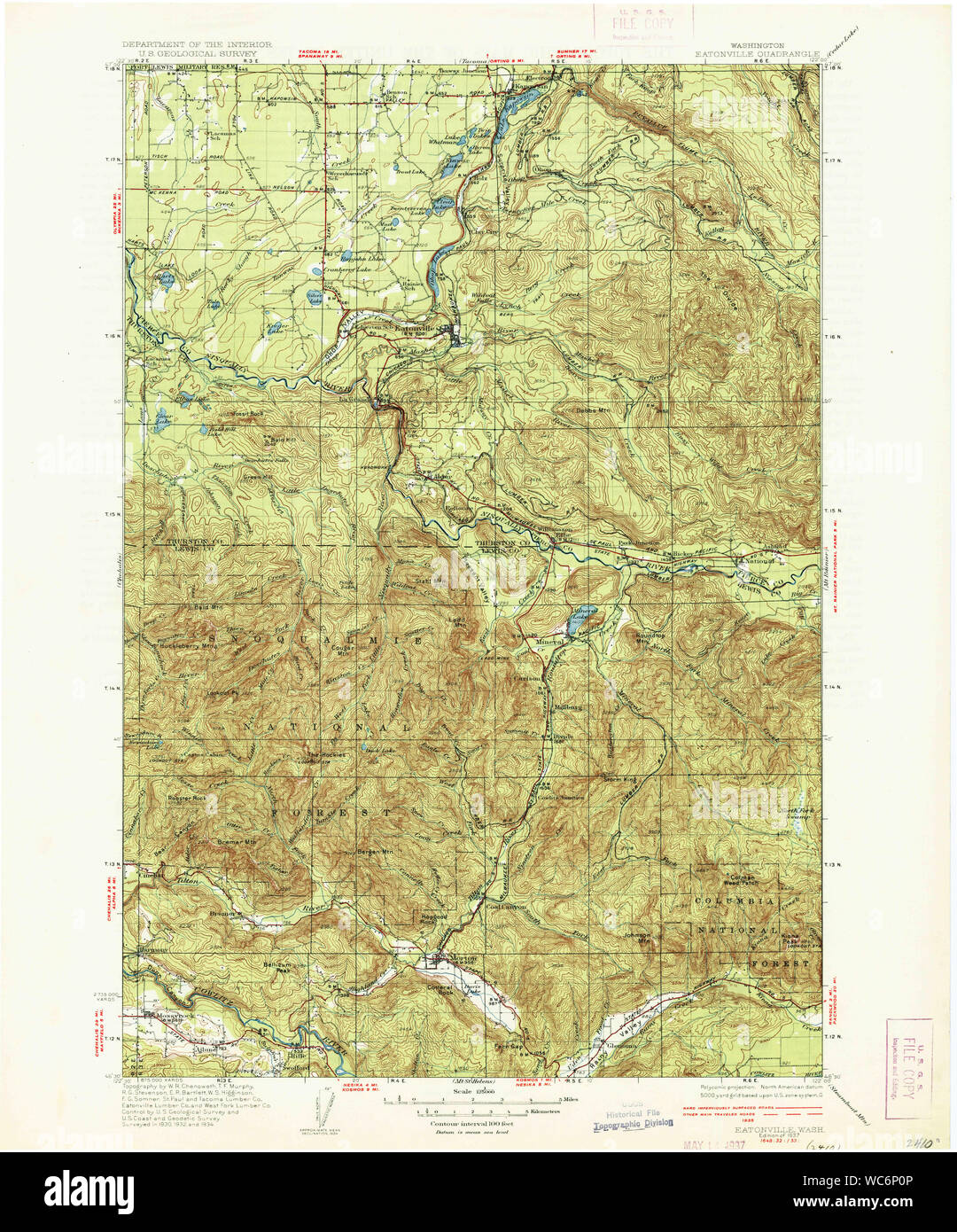 USGS Topo Map of Eatonville