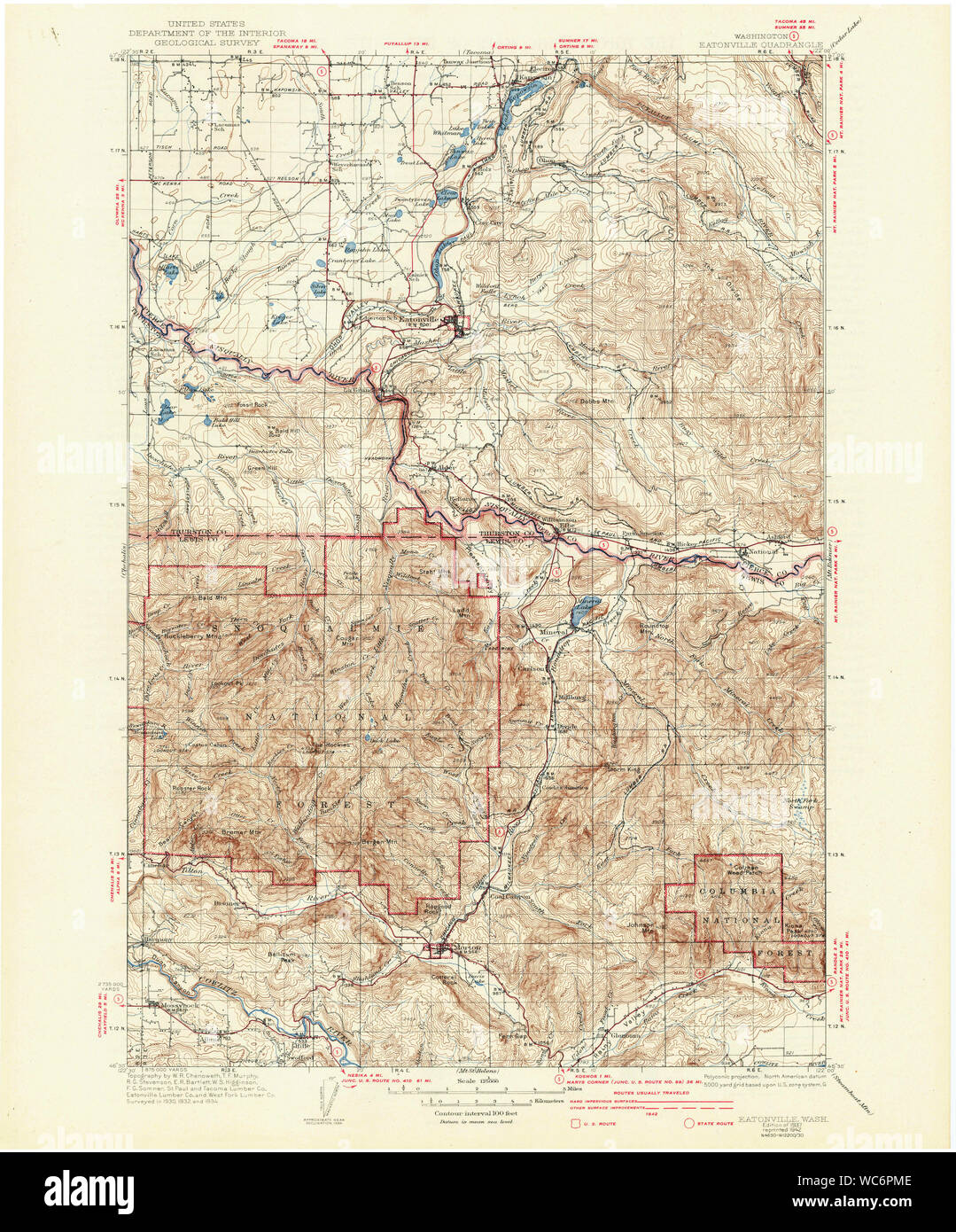 Map of eatonville Cut Out Stock Images & Pictures - Alamy
