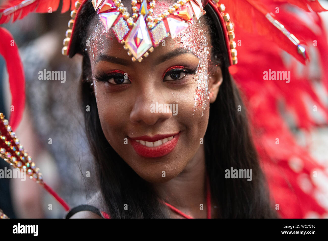 Notting hill carnival feathers hi-res stock photography and images - Alamy