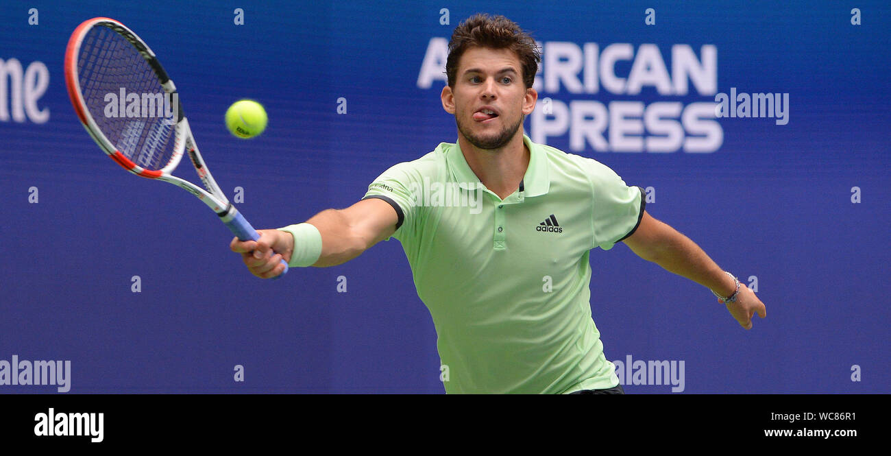 New York, USA. 27th Aug, 2019. New York Flushing Meadows US Open 2019 27/08/19 Day 2 Dominic Thiem (AUT)in first round match Photo Anne Parker International Sports Fotos Ltd/Alamy Live News Stock Photo