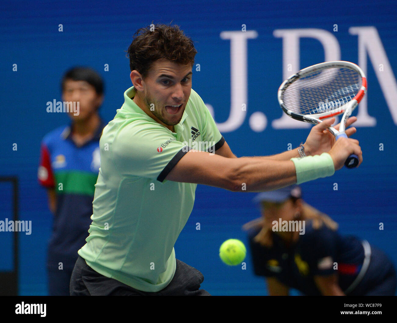 New York, USA. 27th Aug, 2019. New York Flushing Meadows US Open 2019 27/08/19 Day 2 Dominic Thiem (AUT) in first round match Photo Anne Parker International Sports Fotos Ltd/Alamy Live News Stock Photo