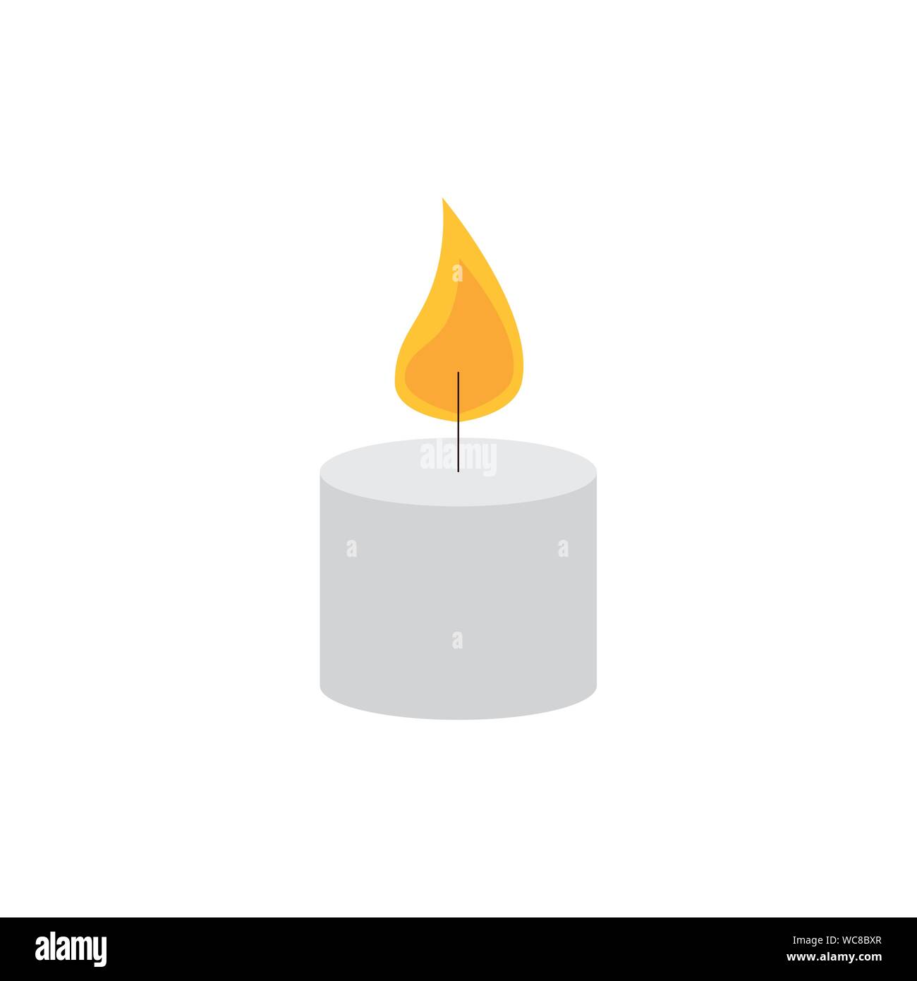 paraffin candle with flame icon Stock Vector Image & Art Alamy