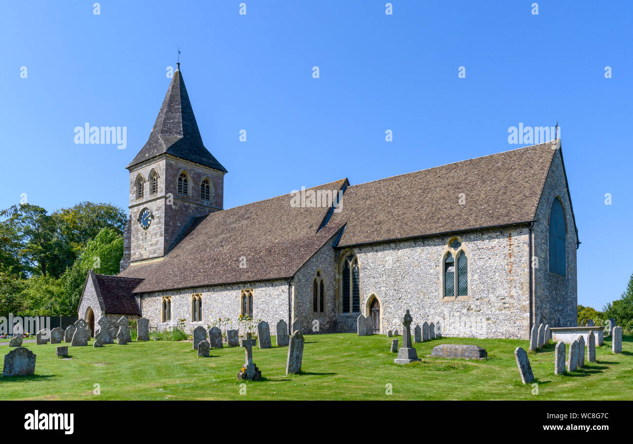 St Mary's Church, parish church for Overton, Hampshire, England, UK. Stock Photo