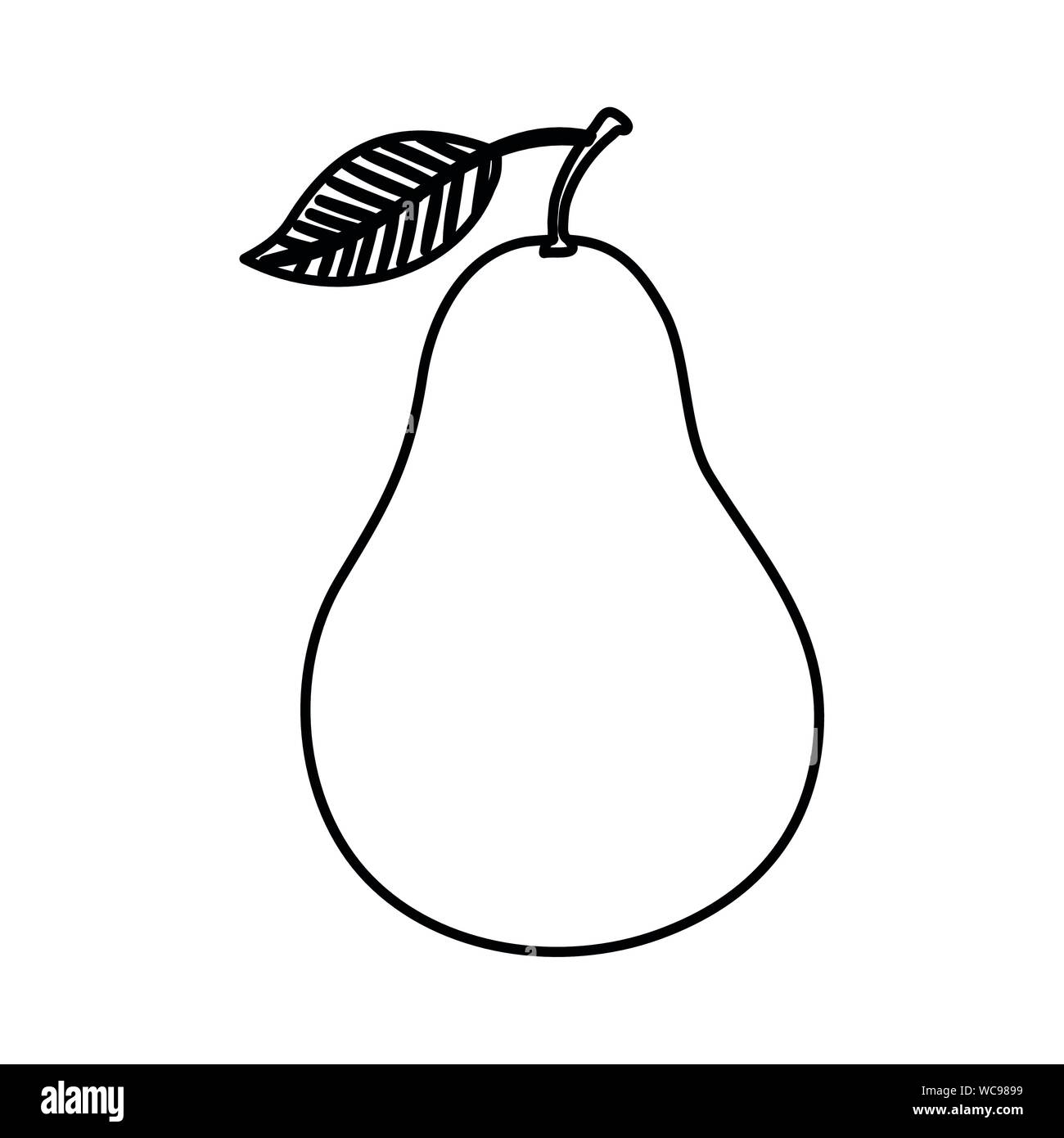 fresh pear fruit nature icon Stock Vector Image & Art - Alamy