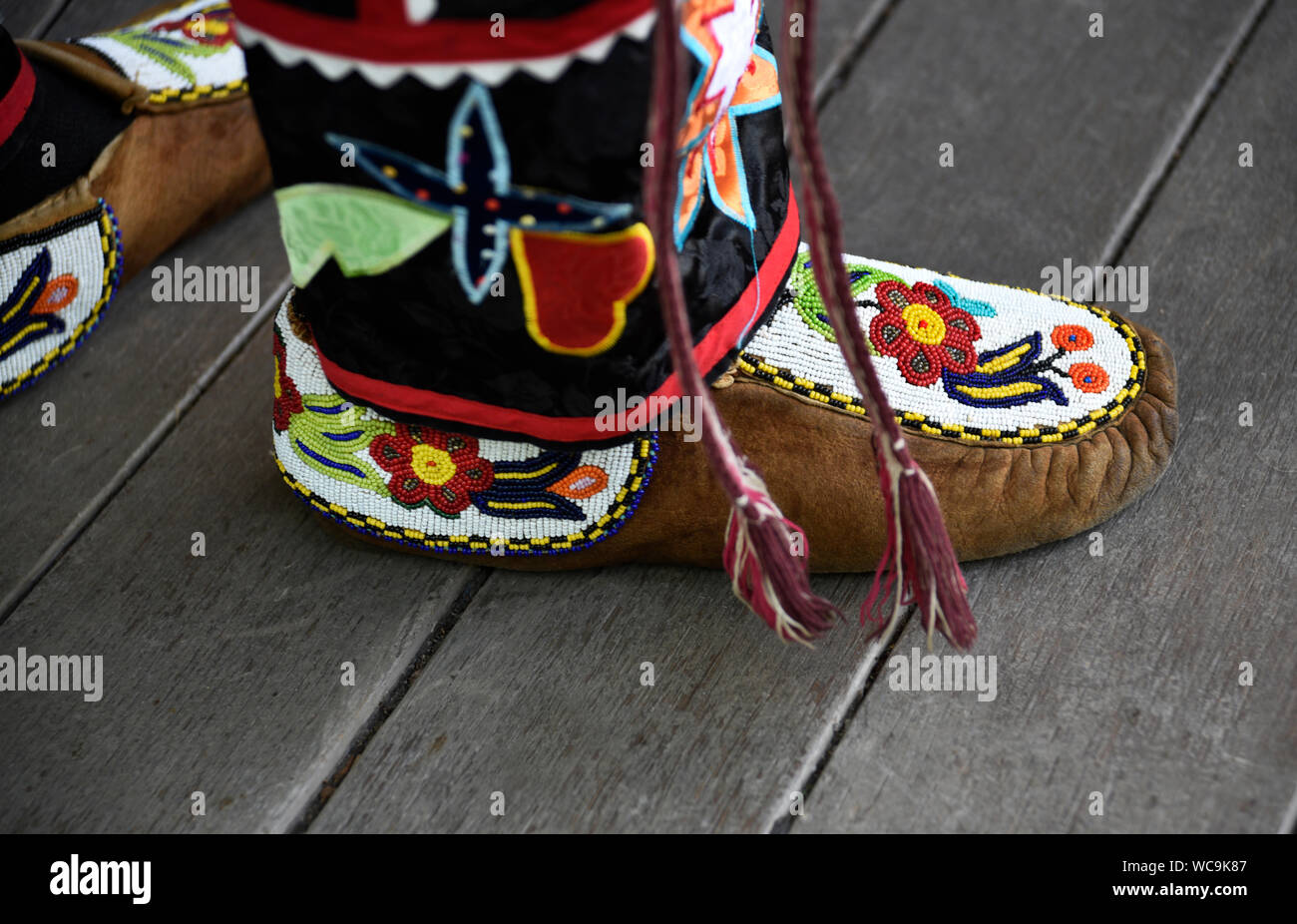 women's beaded moccasin boots