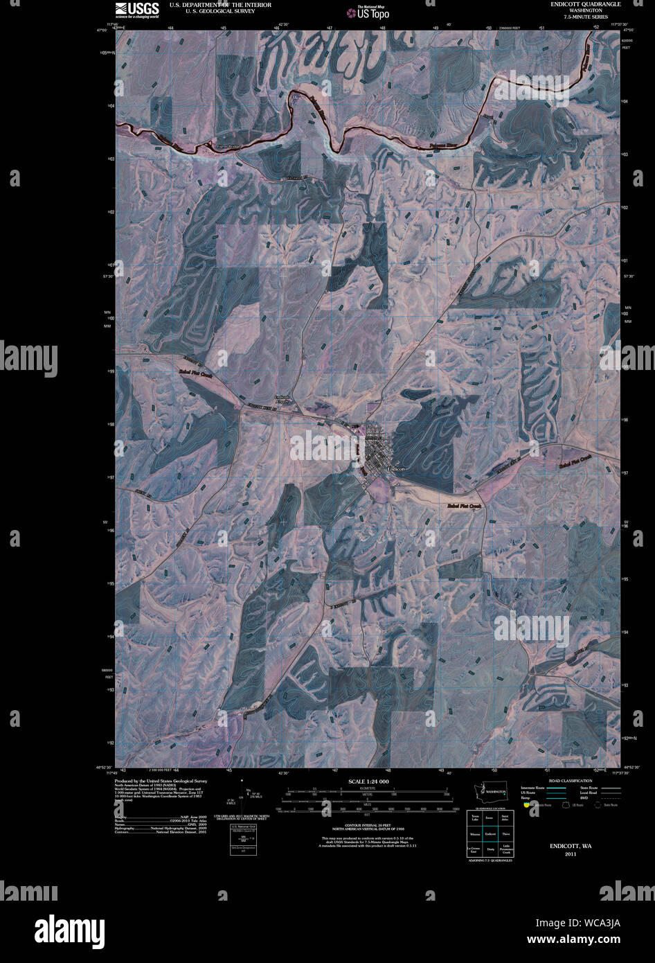 Map of endicott washington hires stock photography and images Alamy