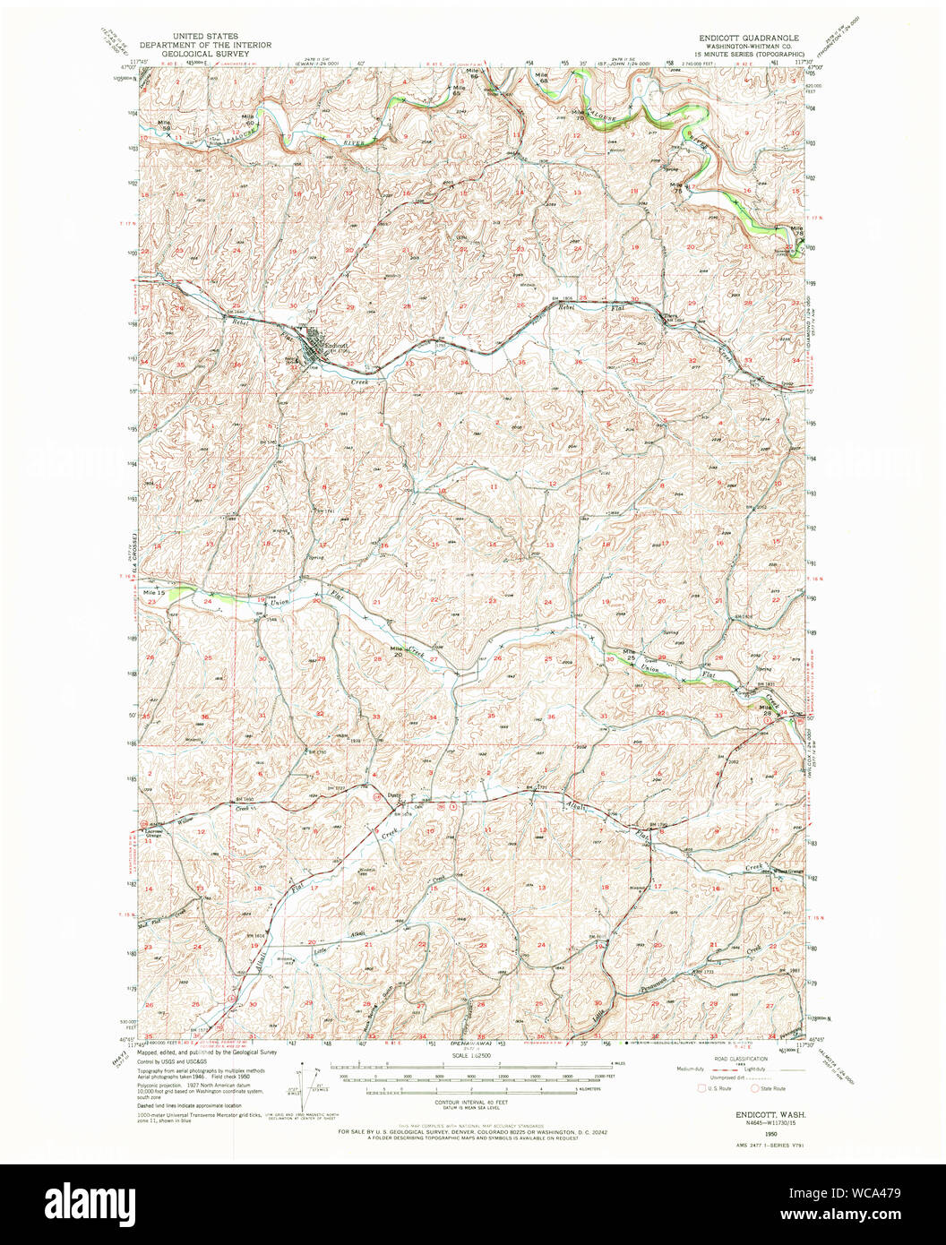 Endicott washington map hires stock photography and images Alamy