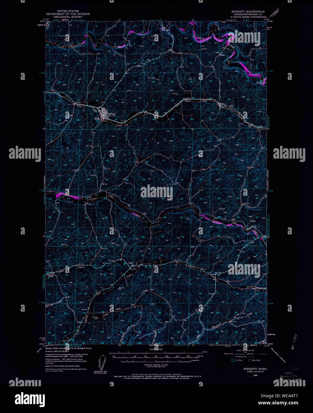 Endicott washington map hires stock photography and images Alamy