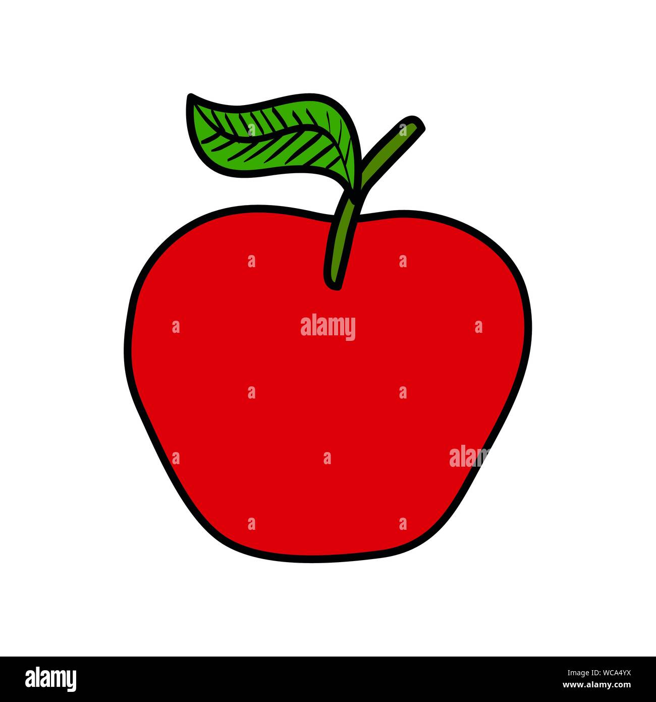 fresh apple fruit nature icon Stock Vector Image & Art - Alamy