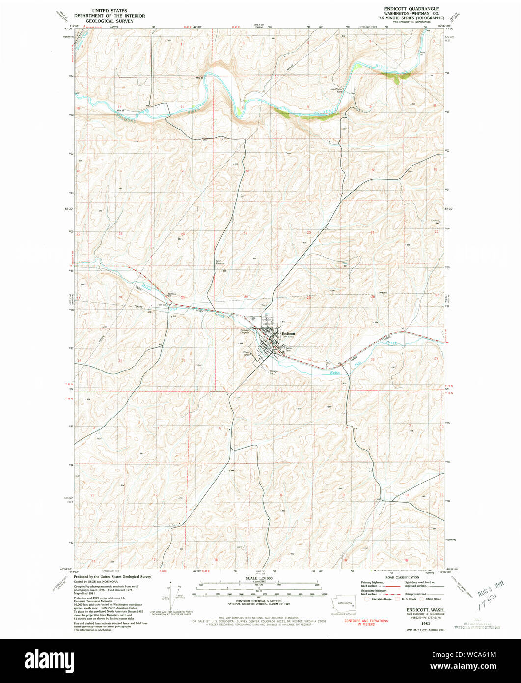 Endicott washington map hires stock photography and images Alamy