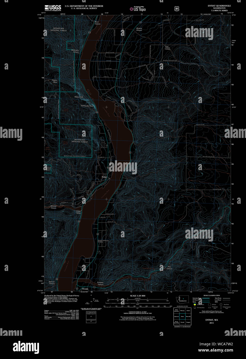 Entiat washington map hires stock photography and images Alamy
