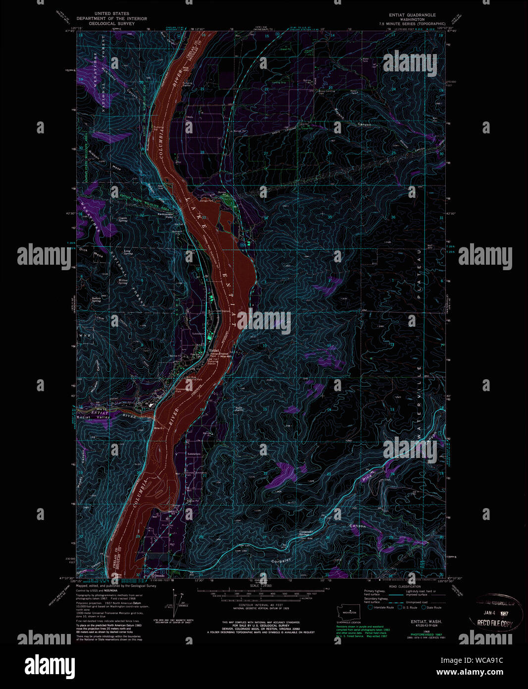 Entiat washington map hires stock photography and images Alamy