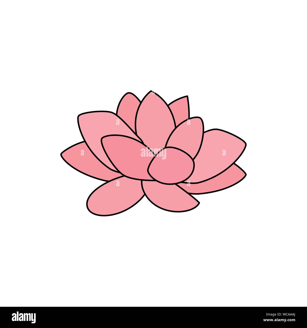 cute lotus flower isolated icon Stock Vector Image & Art - Alamy