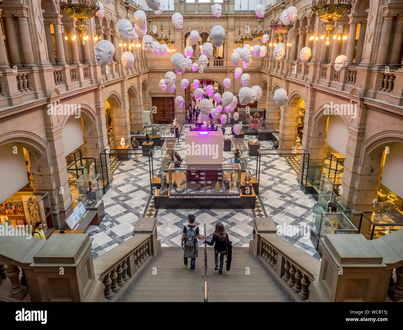 Interior of the Kelvingrove Art Gallery and Museum in Glasgow Scotland