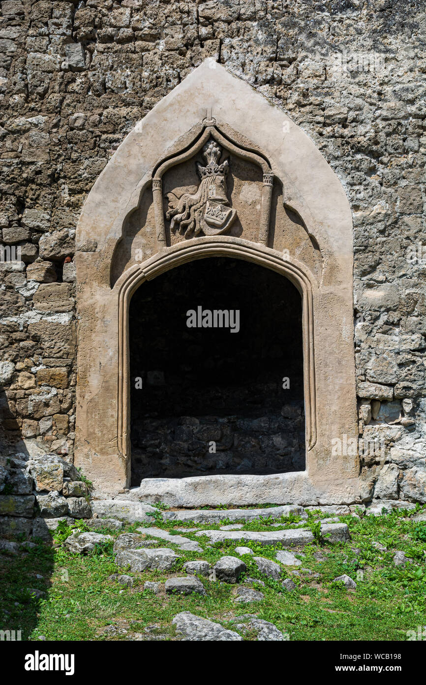 Jajce, Bosnia and Herzegovina July 16, 2019. Details of entrance in