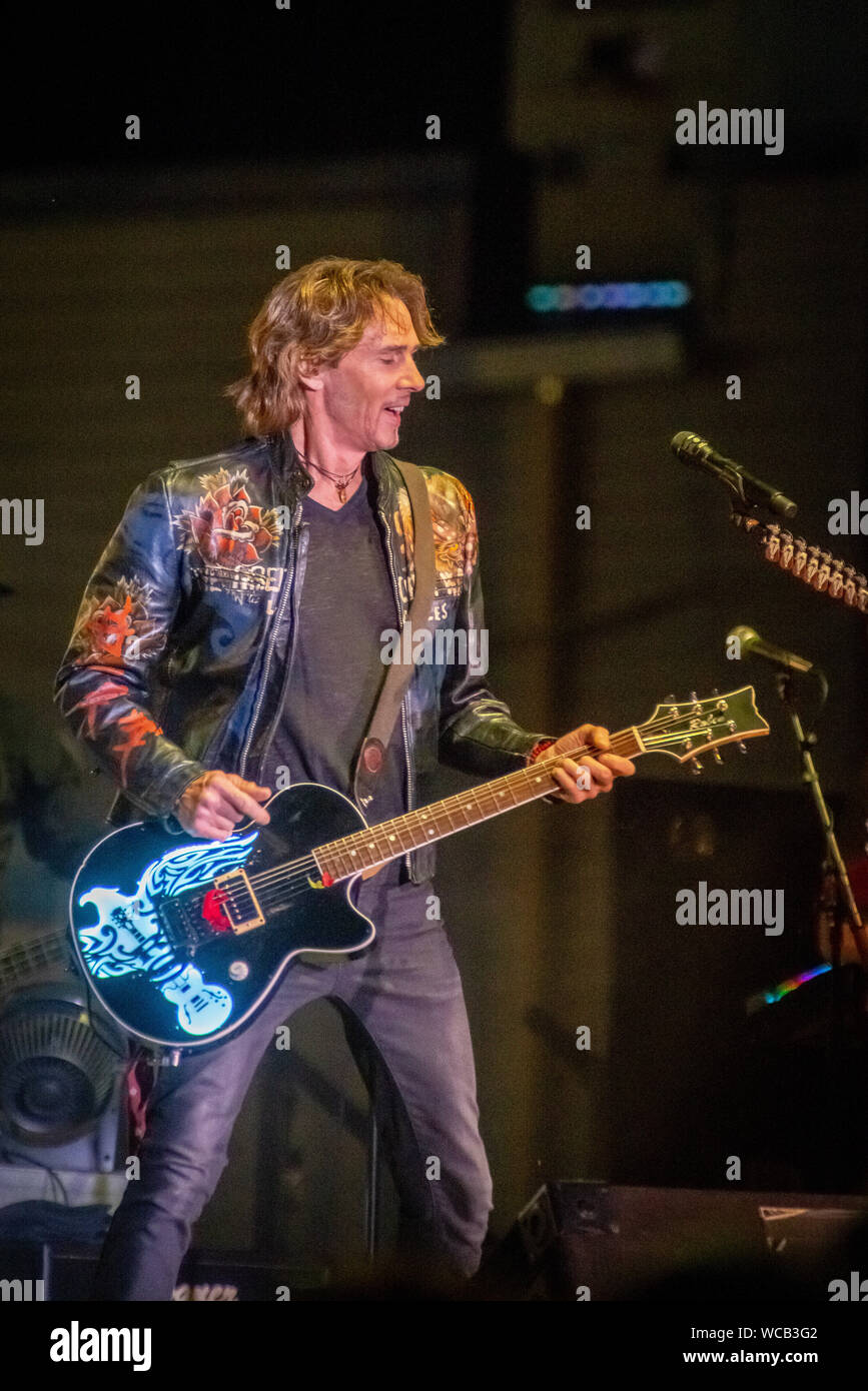 Australian pop/rock musician Rick Springfield performs at an outdoor