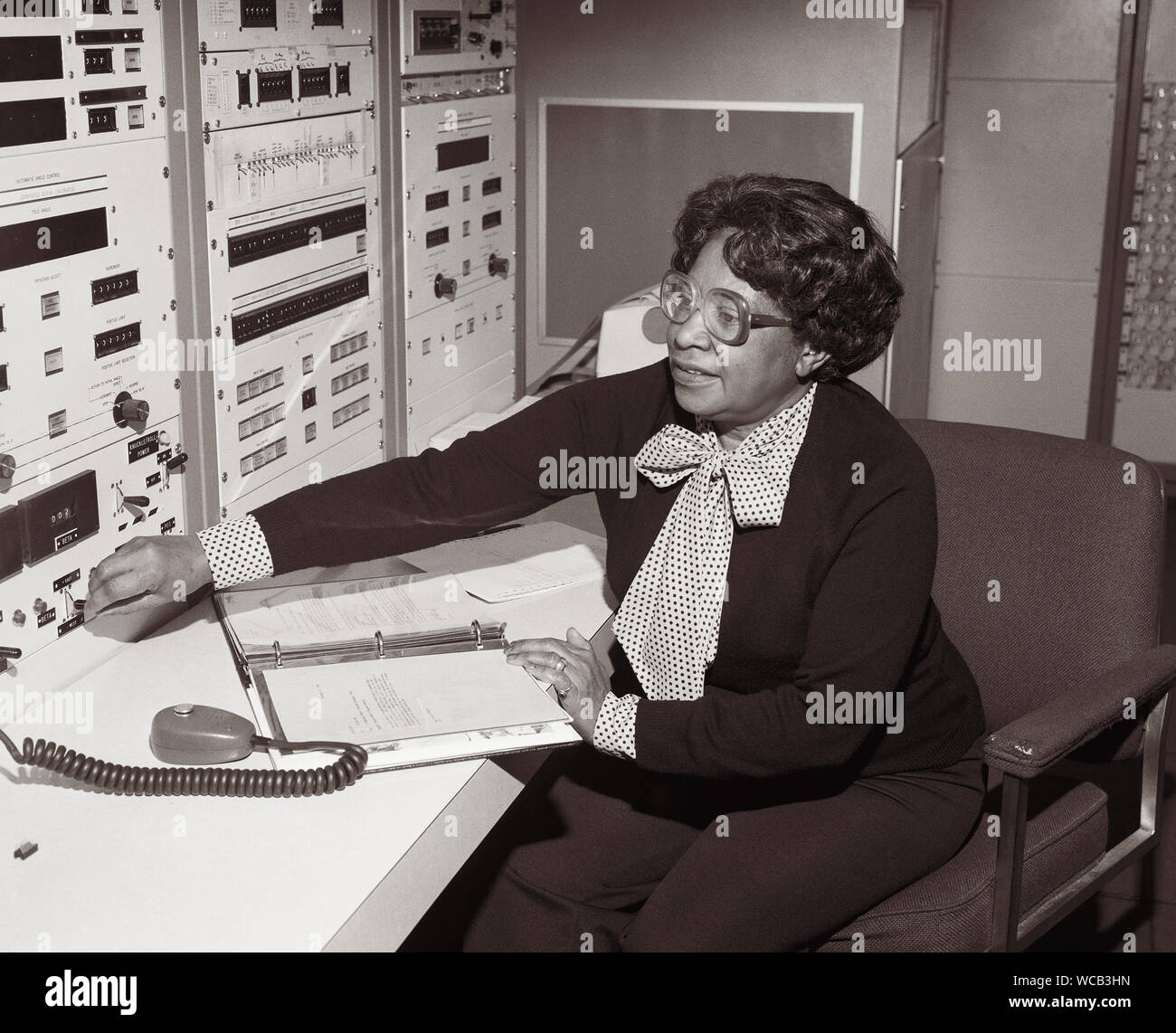 Mary Jackson, a 'human computer' featured in the film Hidden Figures, working at NASA Langley Research Center in Hampton, Virginia. (USA) Stock Photo