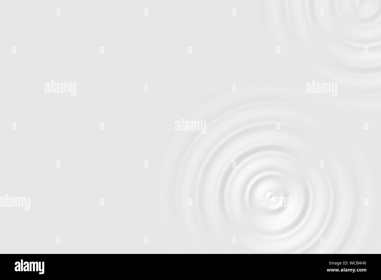 Abstract white circle with liquid ripple surface, soft background texture Stock Photo