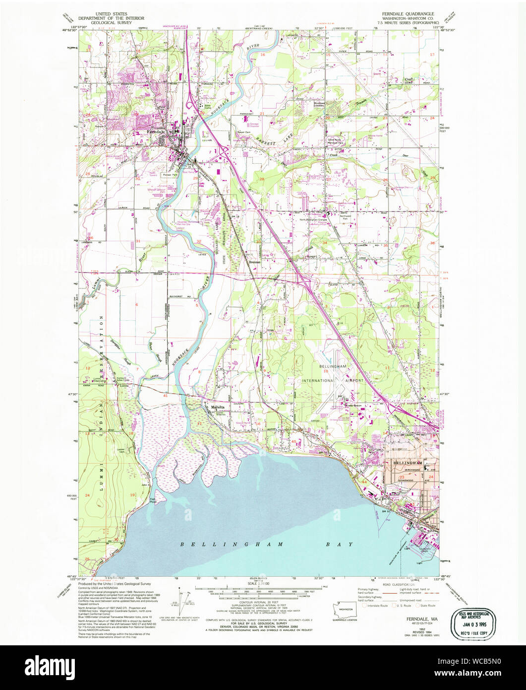 Ferndale washington state map hires stock photography and images Alamy