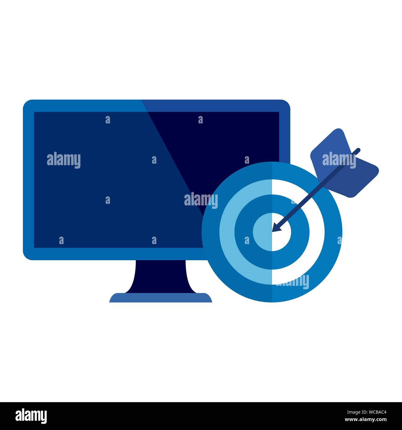 desktop computer device with target arrow Stock Vector Image & Art Alamy