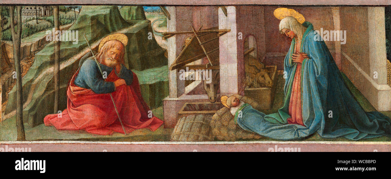 The Nativity - Filippo Lippi and Workshop, probably c. 1445 Stock Photo