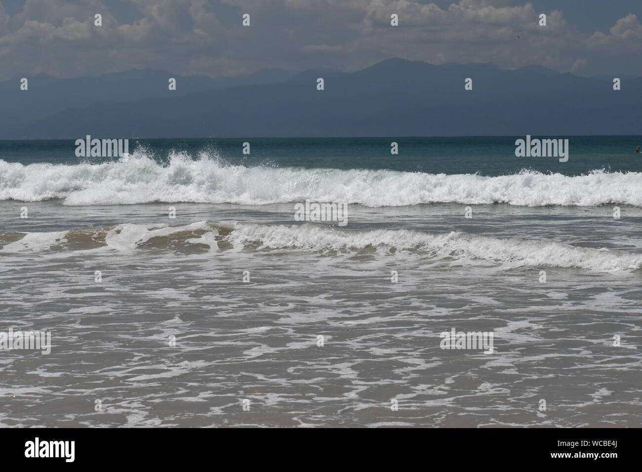 Waves at Stinky's, Punta de Mita, Mexico Stock Photo
