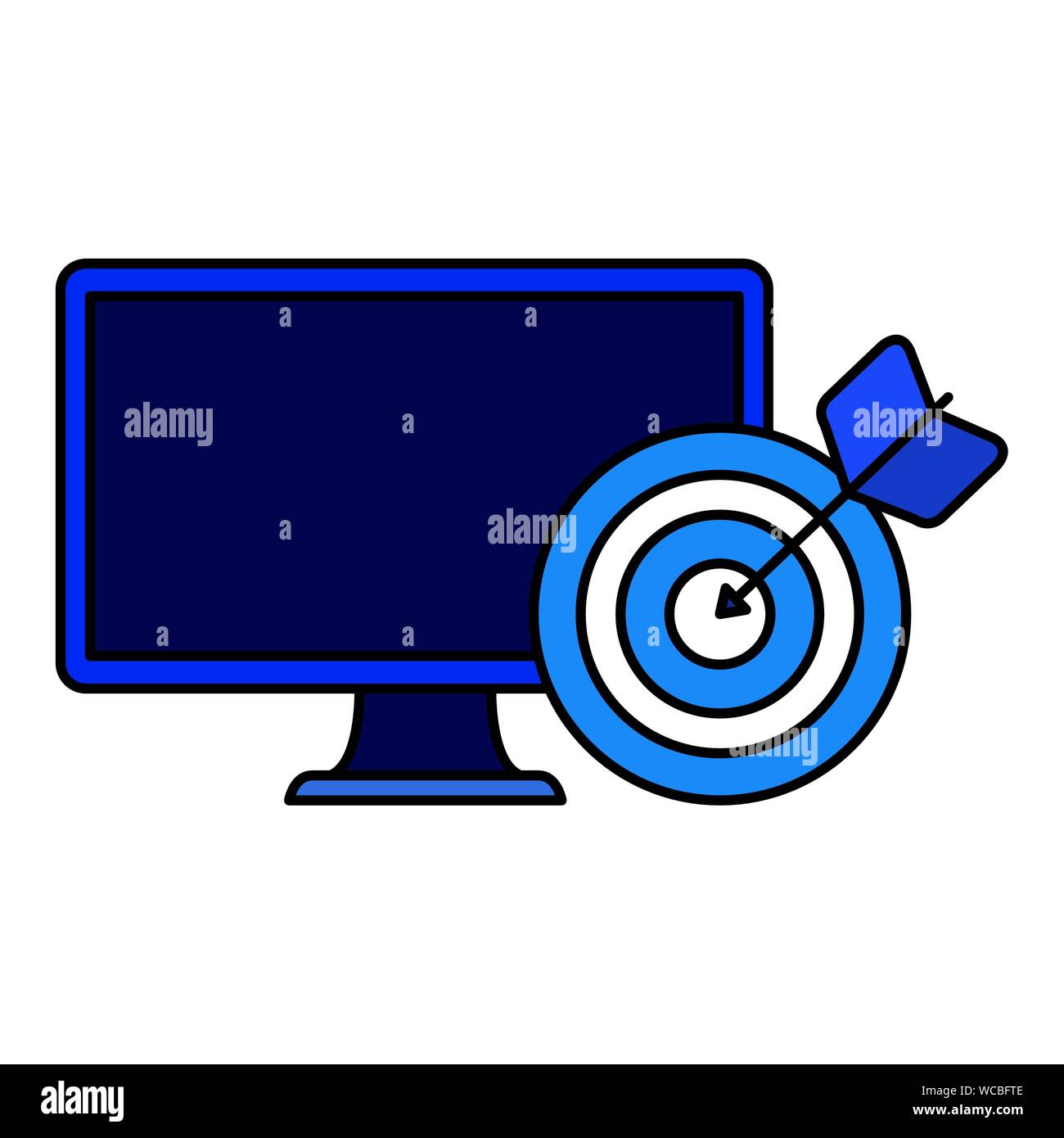 desktop computer device with target arrow Stock Vector Image & Art Alamy